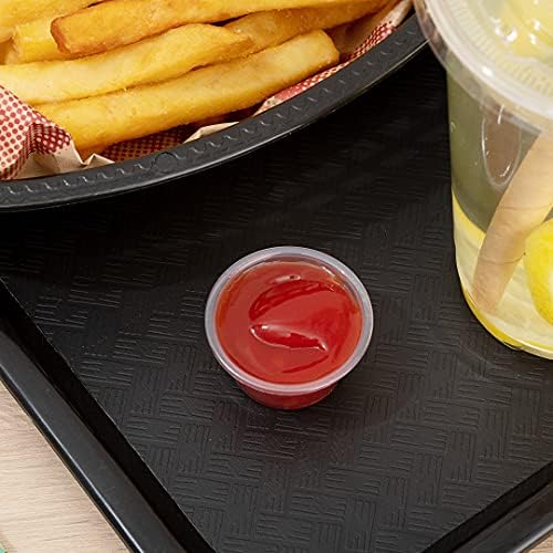 Restaurantware-Chef 101 0.8 Ounce Sauce Cups, 2000 Microwave-Safe Condiment Cups - Crack-Resistant, Disposable, Black Plastic Portion Cup, For Samples, Sauces, Or Toppings, Lids Sold Separately - Image 6