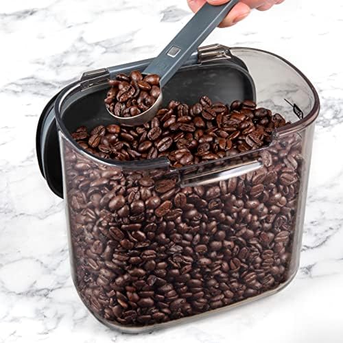 Progressive International ProKeeper+ Clear Plastic Airtight Food Baker's Kitchen Storage Organization Container Canister Set with Magnetic Accessories, 2- Piece Set (Coffee 2-Quart) - Image 4