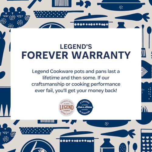 LEGEND COOKWARE 2-Piece (8" & 10") Stainless Frying Pan Set | 5 Ply Stainless Steel Clad | Induction Compatible, Oven Safe 800°F - Non-Toxic, No Coatings - Even Heating, Won't Warp - Image 7