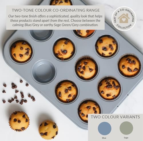 Cooksmart Signature 12 Cup Mini Muffin Tray – Carbon Steel | PFOA-Free Non-Stick | Dishwasher Safe | Elegant Green Finish | Perfect for Mini Muffins & Cupcakes - Image 7