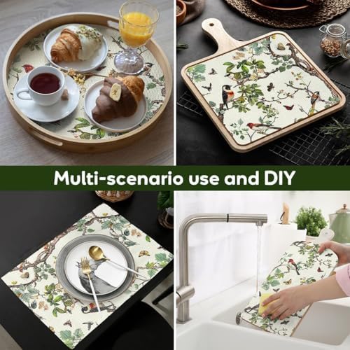 Quttisay Non-Adhesive Shelf Liner Floral Cabinets Liners 15.7In x 10FT - Image 6