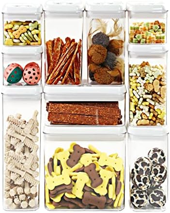 Felli Flip Tite Storage Container with Lid 4” RECTANGULAR Airtight Ring Flip Top, Stackable Kitchen Counter Pantry Organizer Acrylic Canister Jar for Pasta Spaghetti Cereal Granola Coffee (1.9qt) - Image 6