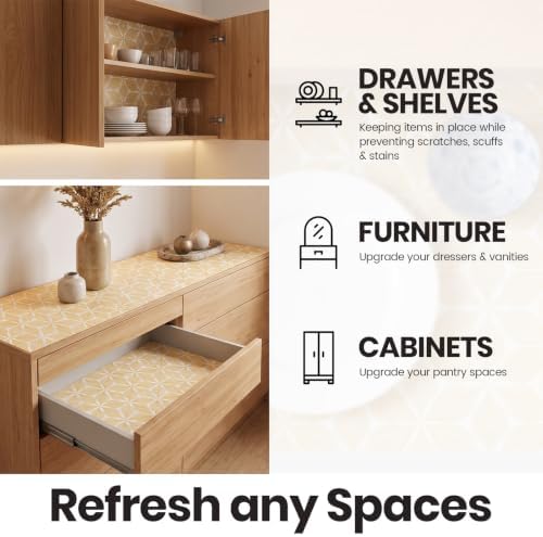 Coavas Shelf and Cabinet Liner, Easy Cut Protective (Brown, 12 in x 30 ft) - Image 6