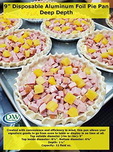 KitchenDance Disposable Aluminum Pie Pan - 9 Inches Round Shaped Reusable Aluminum Foil Heavy Duty Baking Pans - Aluminum Pie Pan Perfect for Baking, Cooking, and Preparing Food - 940, Pack of 50 - Image 7