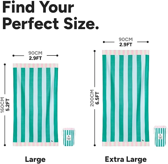 Dock & Bay Beach Towel - Quick Dry, Sand Free - Compact, Lightweight - 100% Recycled - Includes Bag - Pastel Pier - Large (160x90cm, 63x35) - Image 5