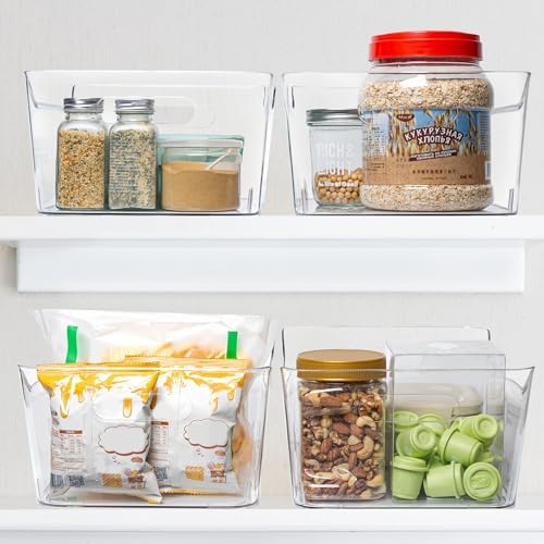 Tiawudi 2 Pack Plastic Storage Bins, Extra Large Pantry Organizer, 13.5" x 10" Clear Storage Containers and Organizer Bins, Multi-Use Bins for Home, Kitchen, Closet and Cabinet - Image 7