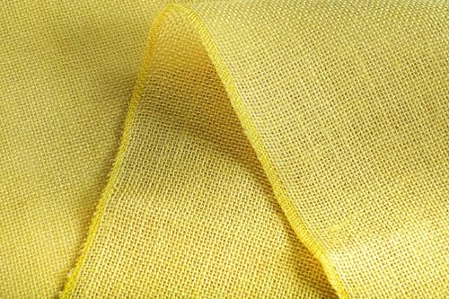 MDS® Pack of 15 Natural Burlap Table Runner, 12 x 108 Inch, Jute Rustic Farmhouse Boho Table Decor for Wedding Reception, Dining Table, Bridal Shower, Baby Shower & Party Decorations - Yellow - Image 6