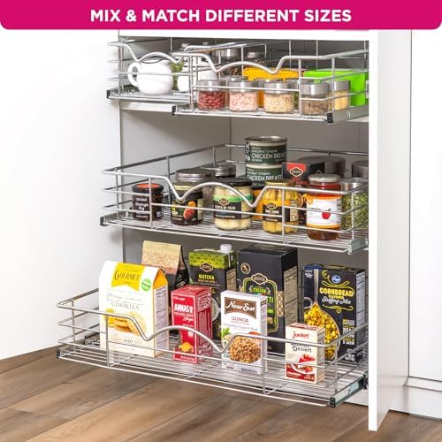 HOLDN’ STORAGE Pull Out Cabinet Organizer, Pantry Drawer, 26"W x 21"D x 5"H - Image 7