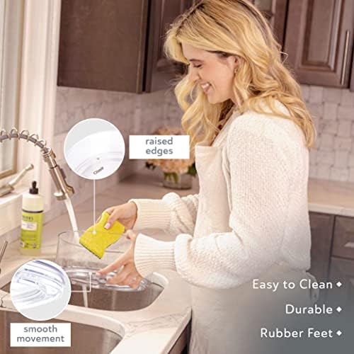 Oizeir Lazy Susan Turntable (2-Pack) - Clear Acrylic, Rotates 360 Degrees, Easily Organize Your Fridge, Cabinet or Counter - Carousel Storage for Food, Spices, Cosmetics - Image 6