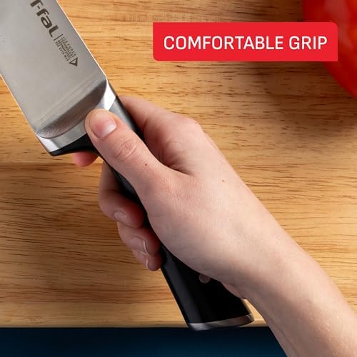T-fal 20 piece set of Signature Nonstick Cookware with Ice Force German Stainless Steel Kitchen Knife Set and Wood Block - Image 6