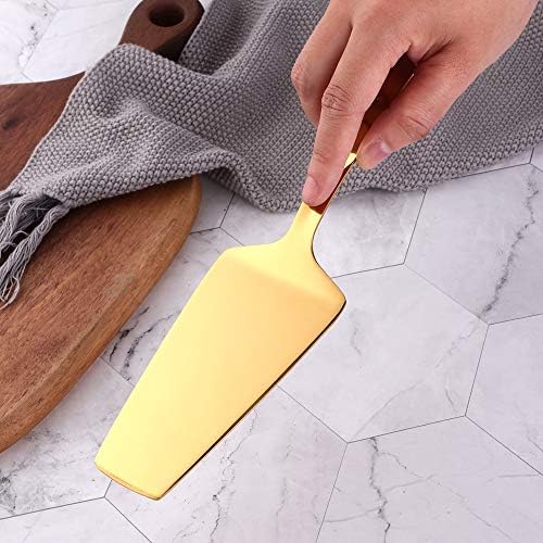 6 Pcs Gold Cake Server, Stainless Steel Titanium Plated Pizza Spatula Professional Shovel Server For Cake/Pie/Pizza, Dishwasher Safe(10.3 inches/26.2cm) - Image 7