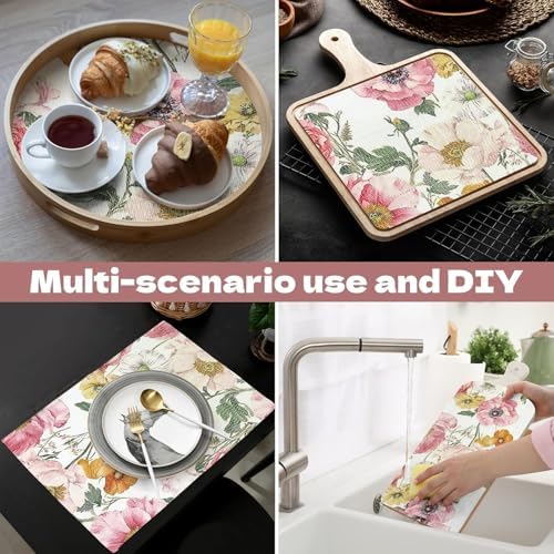Quttisay Floral Shelf Liner Pink Cabinet Liners for Shelves 15.7In x 10FT - Image 6