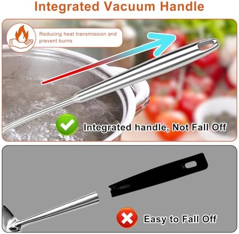 304 Stainless Steel Cooking Utensils Set, 16PCS Stainless Steel Kitchen Utensils Set, Metal Kitchen Utensils Set Include Meat Fork, Tongs, Turner, Soup Ladle, Dishwasher Safe - Image 6