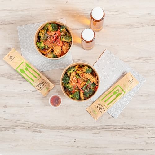 Restaurantware Compostable Paper Food Containers 50 Pack Of 34 oz BPI-Certified Round Kraft Salad Bowls Disposable Grease-Resistant Meal Prep Take Out Containers For Ice Creams, Soups, Snacks - Image 6