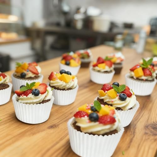 5500 Pcs White Cupcake Liners 1.96 Inch Bulk Paper Muffin Liners Baking Paper Cupcake Wrappers for Wedding Birthday Party - Image 6