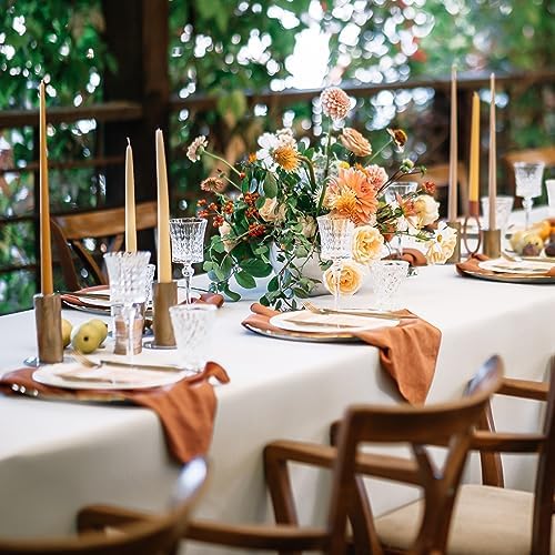 Fixwal 10 Pack 6FT White Tablecloth Rectangle Spandex Fitted Table Cover - Image 7