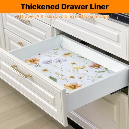 Shelf & Drawer Liner for Kitchen Cabinets Non-Adhesive Flower 12in x 20FT - Image 7