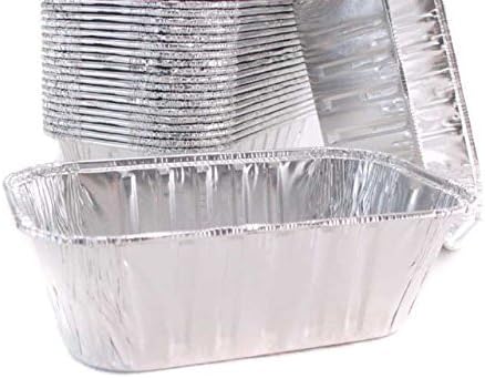 Handi-Foil KitchenDance Disposable Aluminum Loaf Pan - 15 Ounces Aluminum Foil Pan for Bread, Fruit Cakes - Baking Pans for Baking, Cooking, 5000, 25 by Handi-Foil