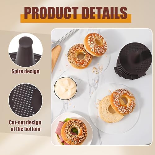Donut Pan For Baking, Brown Bagel Molds, Pastry Molds For Baking Bagel, Doughnut, Cakes - Send Goods From Local Warehouse (12 PC) - Image 7