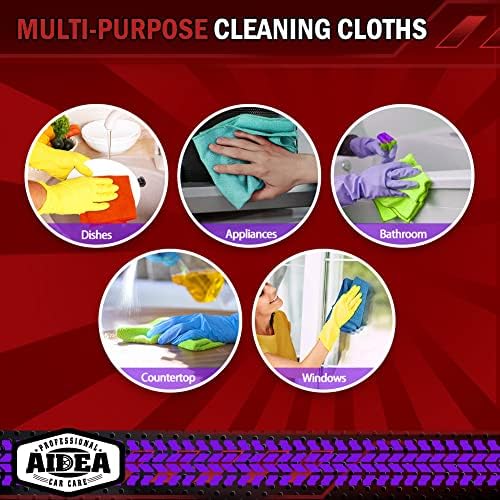 AIDEA Microfiber Cleaning Cloth-150PK, Microfiber Towels for Cars, 12"×12" - Image 7