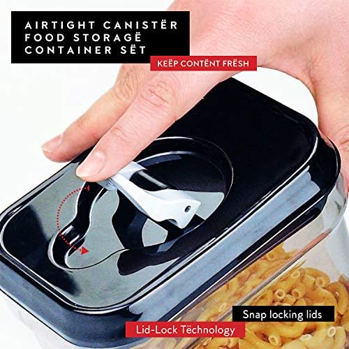DWËLLZA KITCHEN 6 Airtight Food Storage Containers - Pantry Snacks Kitchen Container, and 4 Piece Baking Supplies, 4LB Sugar & Flour Canisters for Pantry Organization and Storage - Image 7