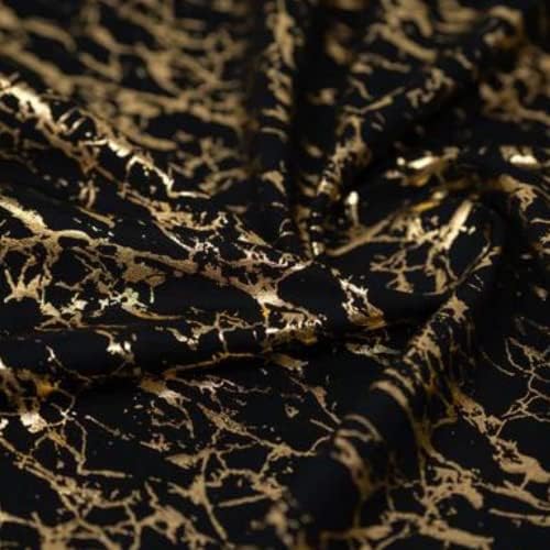 YOUR CHAIR COVERS 8ft Spandex Rectangular Table Cover, Black/Gold Marbling - Image 7