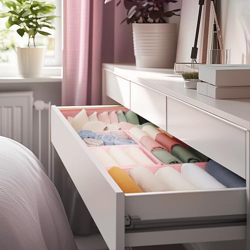 Criusia Drawer Organizer Clothes, 10 Pack Dresser Organizer for Baby Clothes, Underwear, Sock- Foldable Closet Organization and Storage Dividers Bins for Nursery, Bedroom (Pink) - Image 6