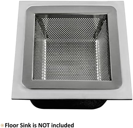 GSW Stainless Steel Floor Sink Drain Strainer 10”W x 10”L x 5”H - Perfect for Restaurant, Bar, Buffet (5"H SS x 4) - Image 5