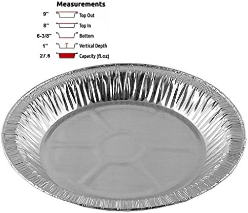 Pactogo 9" Aluminum Foil Pie Pans 1" Deep - Made in USA Disposable Tins (Pack of 100) - Image 2