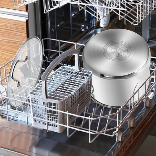 LIANYU 20 QT Stainless Steel Large Stock Pot, Heavy Stockpot with Glass Lid - Image 7
