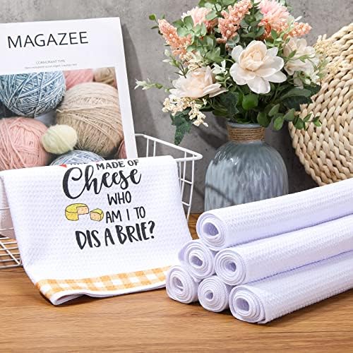Breling 6 Pcs Sublimation Kitchen Towel Blanks, 16x24 Microfiber Waffle - Image 6