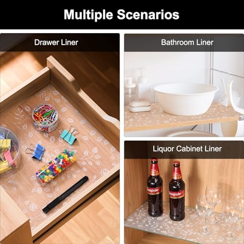 Cooyes Shelf Liner – Premium Non-Adhesive Cabinet & Drawer Liner for Kitchen – Waterproof Shelf Paper with Modern Pattern – Durable EVA Cabinet Mat – Easy to Cut (24" W x 360" L) - Image 7