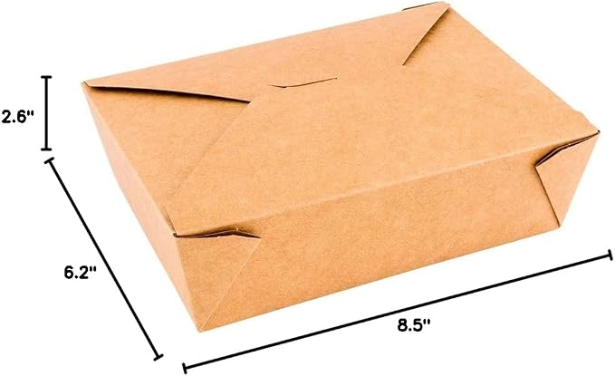 Restaurantware Bio Tek 8.5 x 6.3 x 2.5 Inch Food Containers 200 Durable Noodle Boxes - Disposable Sustainable Kraft Paper 17-Ounce Takeout Boxes Rectangle For Takeouts Or Picnics - Image 16