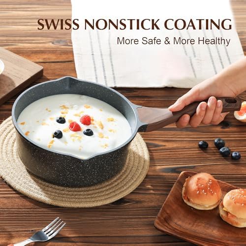 SENSARTE 3 Quarts Nonstick Saucepan with Double Pouring Spout - Image 7