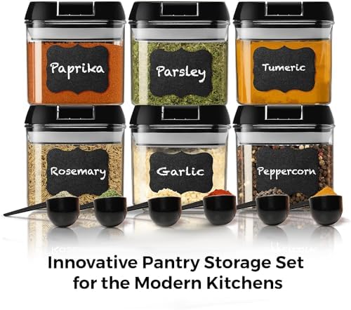 Shazo 6 PC (1.2L) Airtight Food Storage Containers Set & 6 PC (0.5L) Food Storage Containers With Airtight Lids - BPA Free Clear Plastic Storage containers for Kitchen & Pantry Organization - Image 7