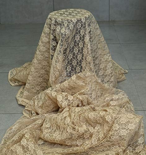 VDS Pack of 12 Floral Lace Table Runners Centerpiece Cloth Linen for Wedding Bithday Graduation Engagement Ceremony Events Party Banquets Table Decoration (12x108 inch) (Champagne) - Image 5