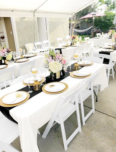 8 Pack Rectangle Tablecloth 60 x 102 inch Ivory Polyester Table Cloth for 6 Feet Tables,Washable Fabric Stain and Wrinkle Resistant Table Cover Table Clothes for Wedding Parties Banquet Kitchen - Image 6