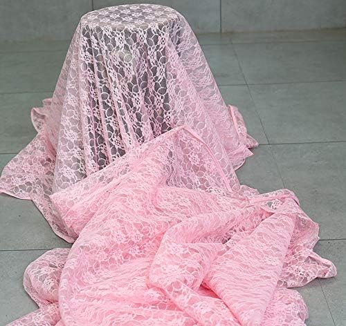 VDS Pack of 25 Floral Lace Table Runners Centerpiece Cloth Linen for Wedding Bithday Graduation Engagement Ceremony Events Party Banquets Table Decoration (12x108 inch) (Pink) - Image 5