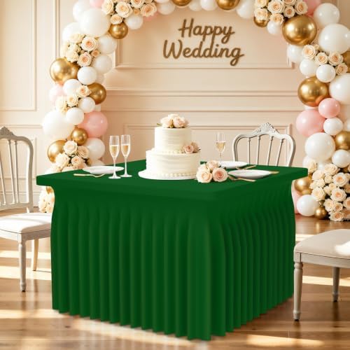 Smiry Spandex Elastic Fitted Table Cloth Skirt for 3FT Square Table - Image 6