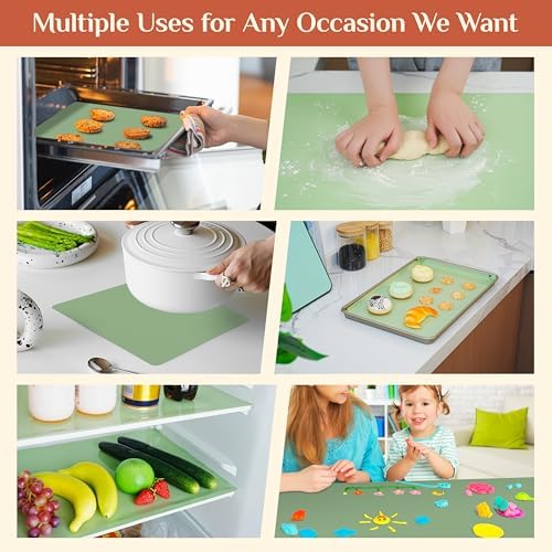 GTJ Silicone Baking Mat Roll, Reusable Baking Sheet Liners, 16 in x 6 ft | Free Cut to Size, Food-Grade, Non-Stick, Non-Slip, For Dough, Pastry, Air Fryer, Freeze Dryer, Oven Pan, Kitchen Counter - Image 6