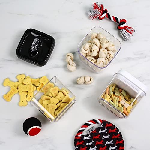 Felli Flip Tite Food Storage Container 5" LARGE Size Airtight Lid Lock Top, Stackable Kitchen Canister for Space Saving, Pantry Fridge Cupboard Organizer, Spice Seasoning Pet Treats Snack (1.1 qt) - Image 6