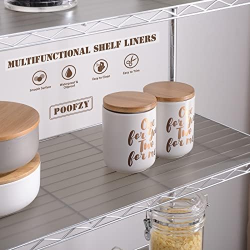 Poofzy Wire Shelf Liner 16" x 36", Set of 5 Gray - Image 6