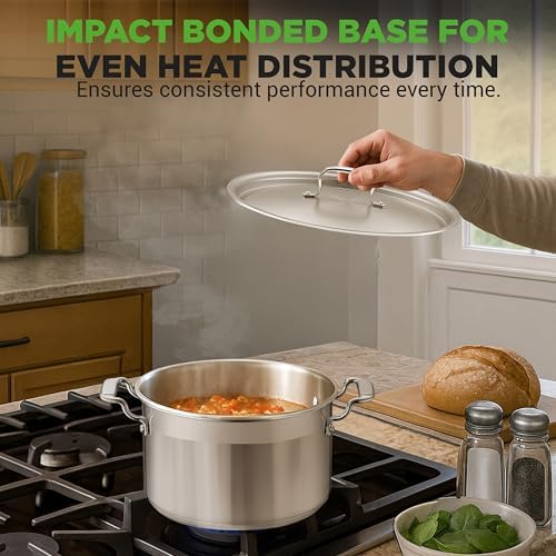 NutriChef 5-Quart Stainless Steel Stockpot with Lid- 18/8 Food Grade Heavy Duty Inox Large Stock Pot for Stew, Soup, Works w/ Induction - Image 6