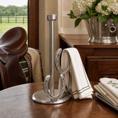 Arthur Court Horseshoe Paper Towel Holder - Decorative Aluminum Equestrian Kitchen Accessory - 12.5 Inch Tall - Image 7