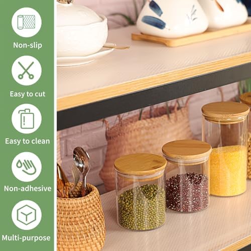 Shelf Liner, wohomuke 15 inch x 20 ft Shelf Liners for Kitchen cabinets nonstick Shelf Lining Drawer Mats EVA Protector for Cupboard (Clear,15 inch x 20 ft) - Image 6