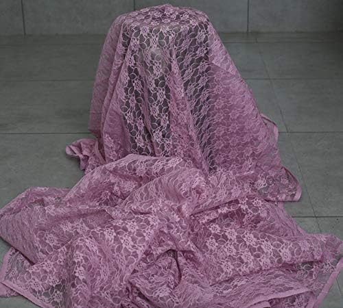 VDS Pack of 12 Floral Lace Table Runners Centerpiece Cloth Linen for Wedding Bithday Graduation Engagement Ceremony Events Party Banquets Table Decoration (12x108 inch) (Dusty Pink) - Image 5