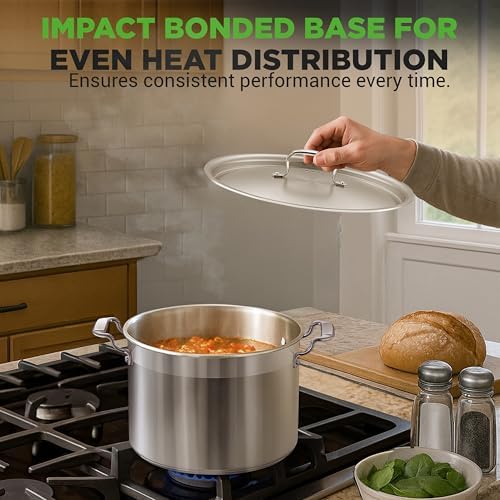 NutriChef 8 Qt Heavy-Duty Stockpot with Stainless Steel Lid - Induction Compatible Cooking Pot, Ideal for Soups and Stews - Image 6