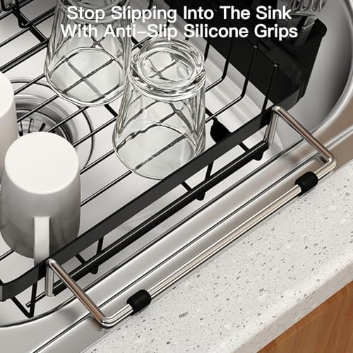 MAJALiS Dish Drying Rack Over The Sink with Utensil Holder - Image 6