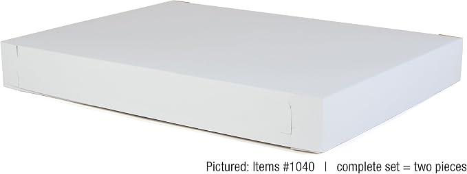 Southern Champion Tray 1040 Premium Clay Coated Kraft Paperboard White Non-Window Sheet Cake Box Top Only, 26-1/2" Length x 18-5/8" Width x 3" Height, Fits Bottom #1190 - Sold Separately (Case of 50) - Image 3