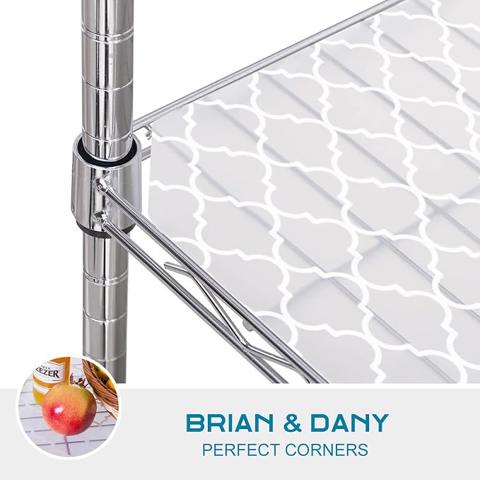 BRIAN & DANY Wire Shelf Liner 14" X 30", Heavy Duty Shelf Liners for Wire Shelving, Waterproof Protector Mats, Set of 5, Quatrefoil Grey - Image 7